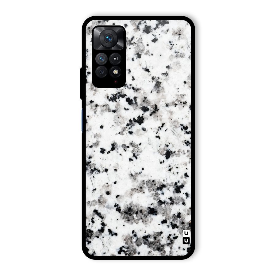 Charcoal Spots Marble Glass Back Case for Redmi Note 11 Pro