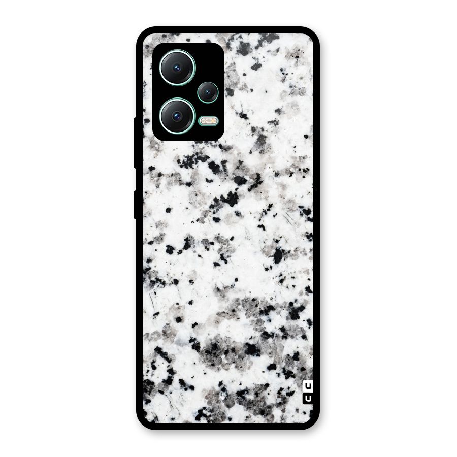 Charcoal Spots Marble Glass Back Case for Redmi Note 12 5G