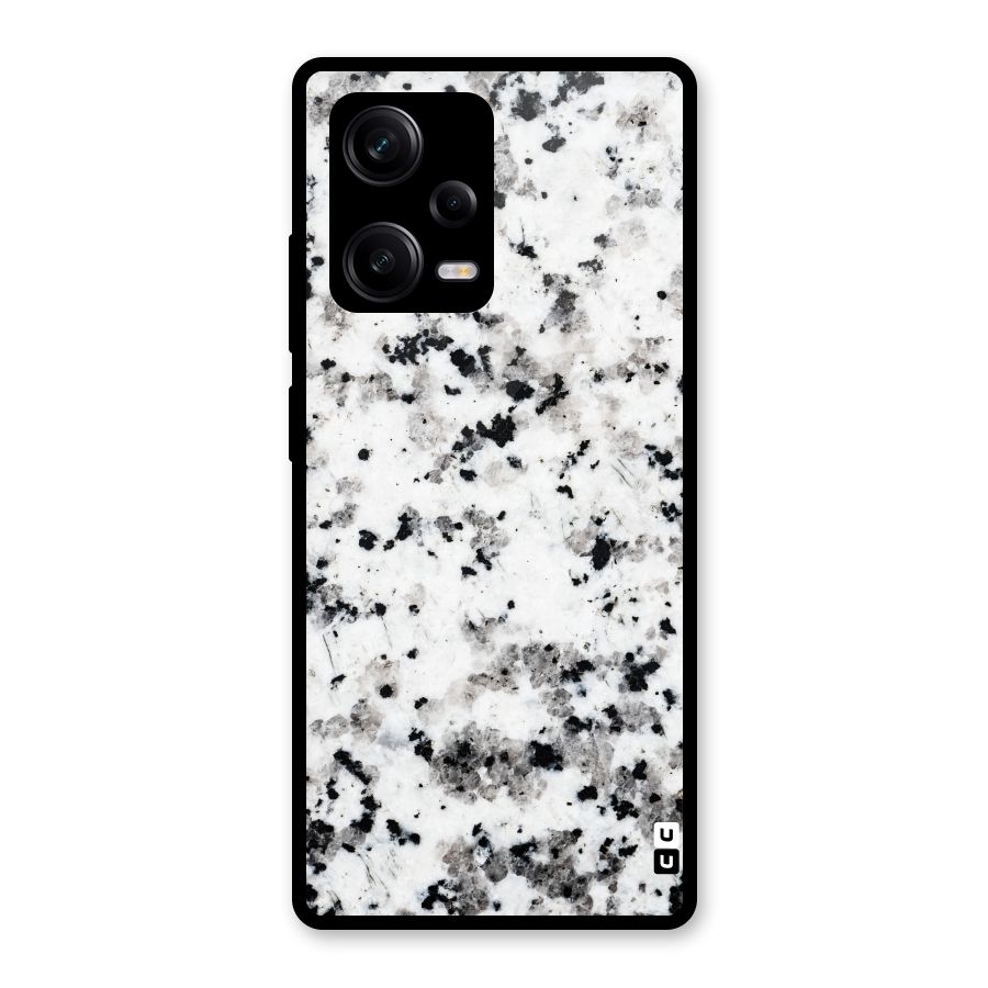 Charcoal Spots Marble Glass Back Case for Redmi Note 12 Pro