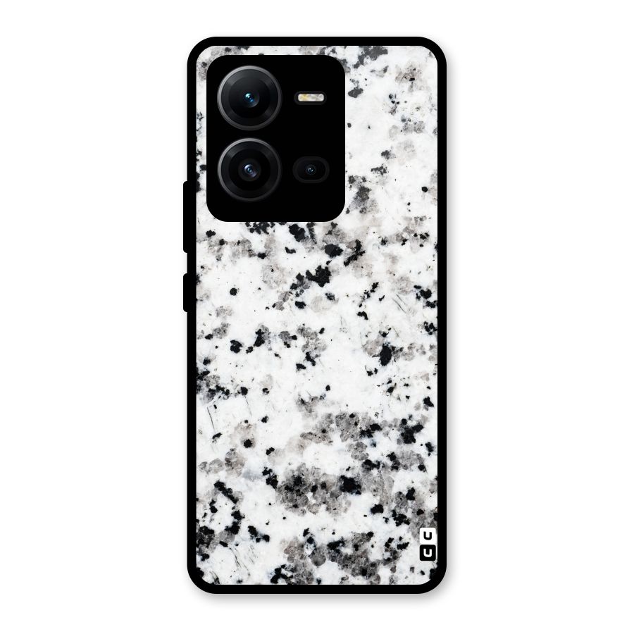 Charcoal Spots Marble Glass Back Case for Vivo V25