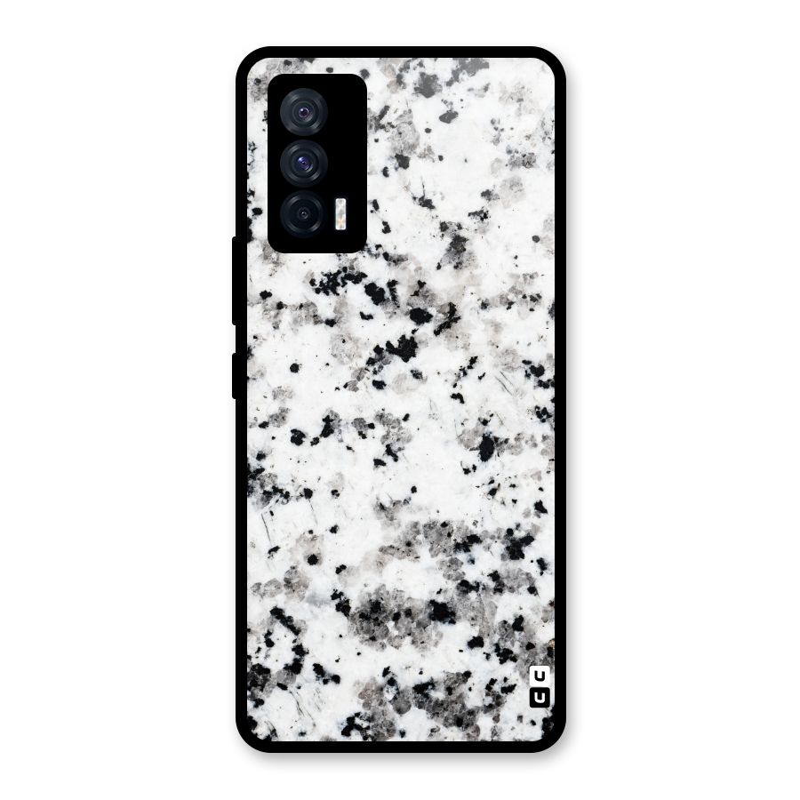 Charcoal Spots Marble Glass Back Case for Vivo iQOO 7 5G