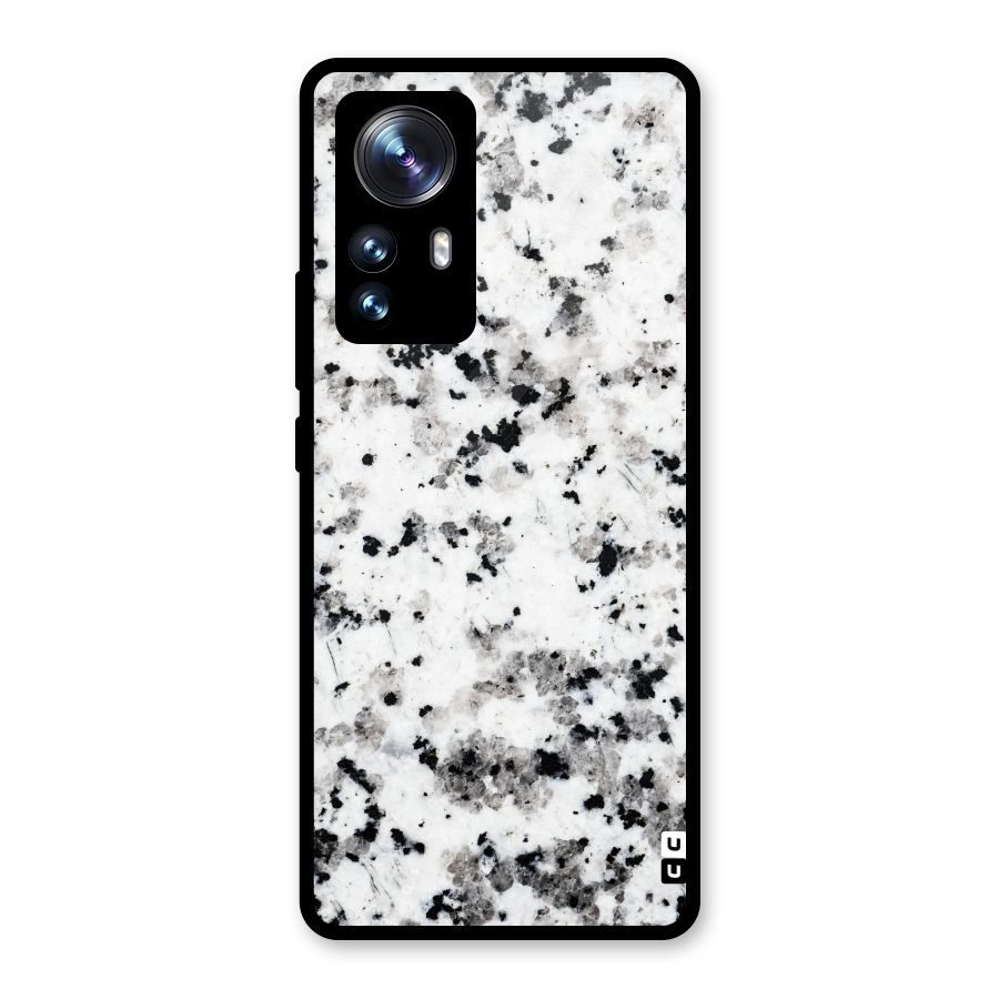 Charcoal Spots Marble Glass Back Case for Xiaomi 12 Pro