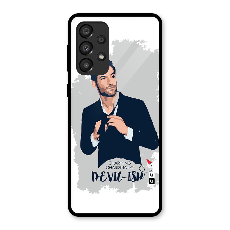 Charming Charismatic Lucifer Glass Back Case for Galaxy A33 5G