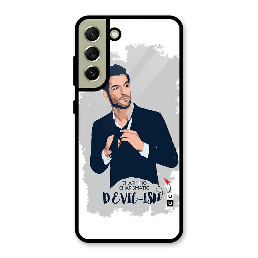 Charming Charismatic Lucifer Glass Back Case for Galaxy S21 FE 5G