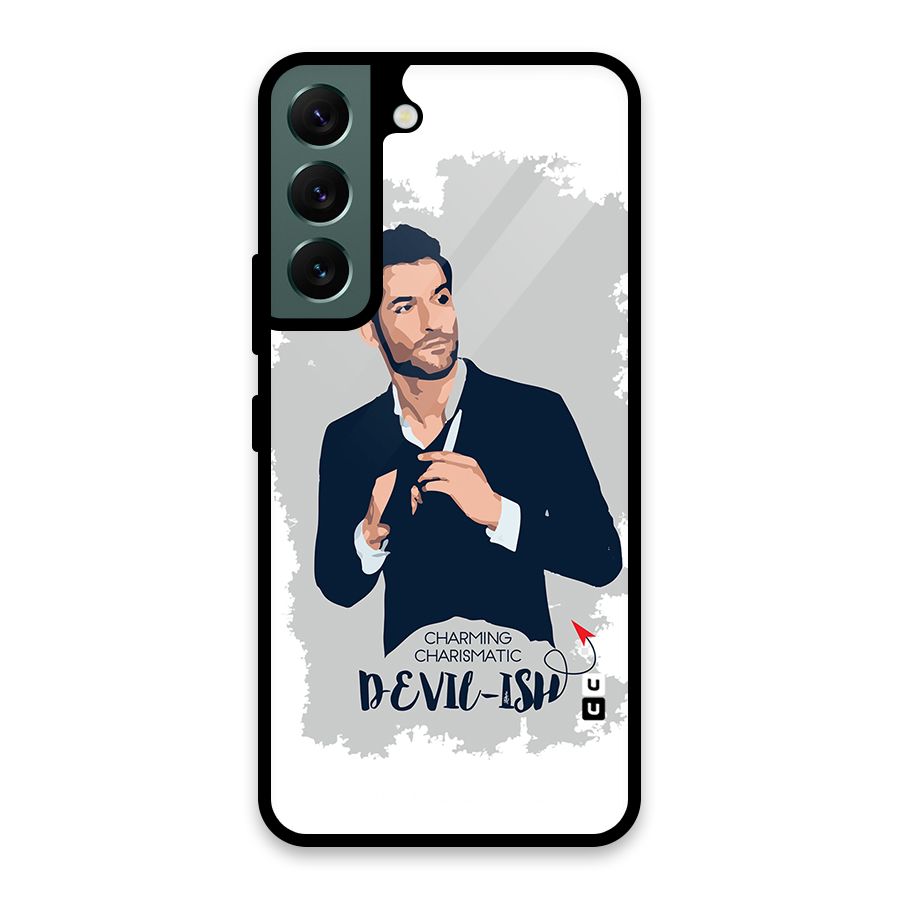 Charming Charismatic Lucifer Glass Back Case for Galaxy S22 5G