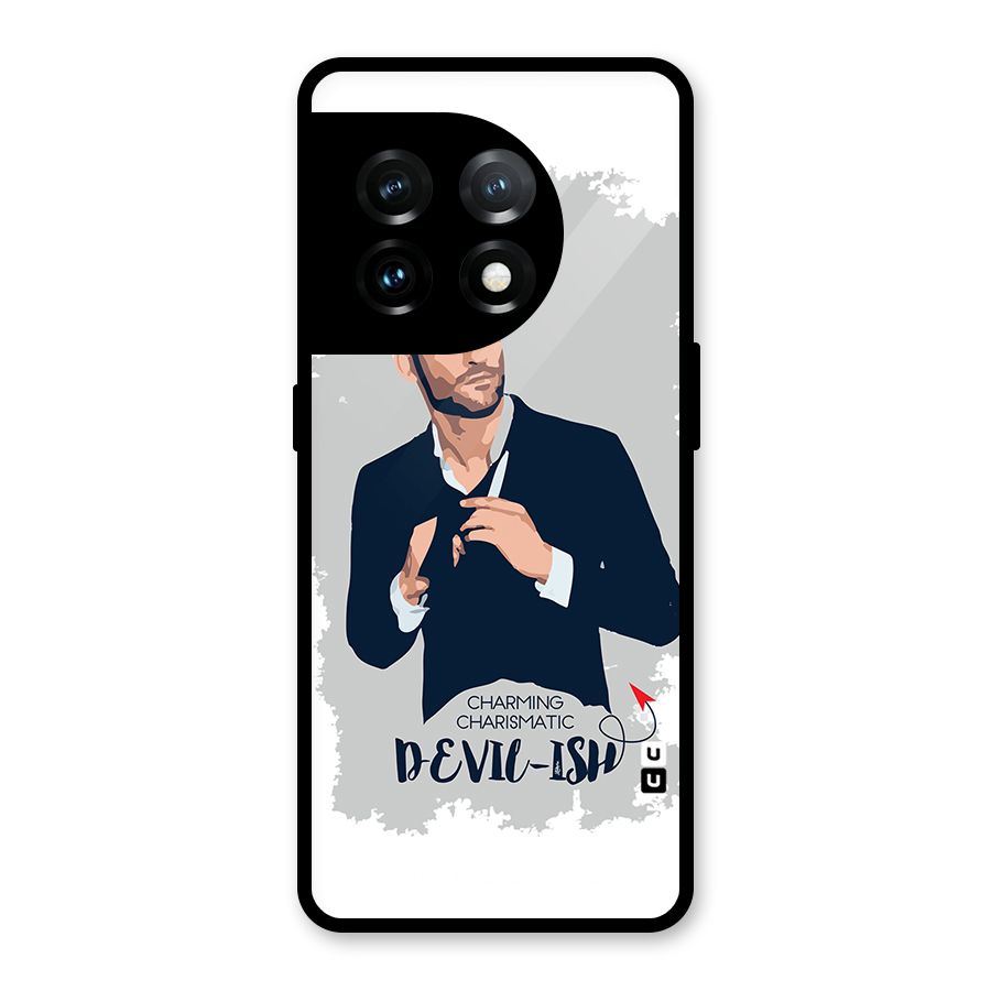 Charming Charismatic Lucifer Glass Back Case for OnePlus 11