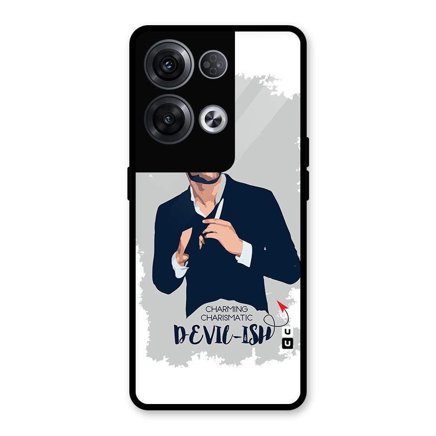 Charming Charismatic Lucifer Glass Back Case for Oppo Reno8 Pro 5G