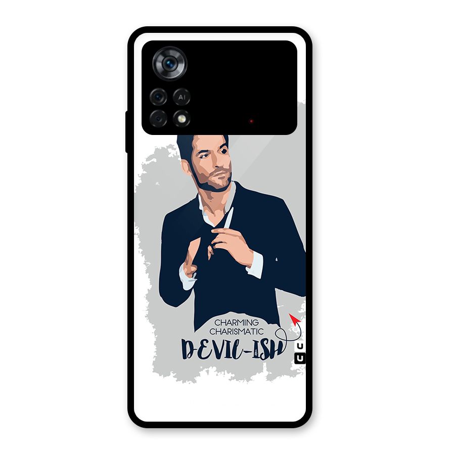 Charming Charismatic Lucifer Glass Back Case for Poco X4 Pro 5G