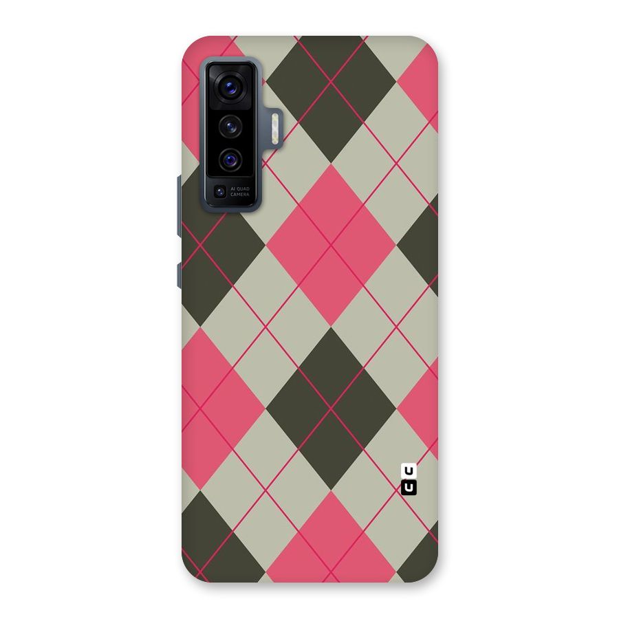 Check And Lines Back Case for Vivo X50