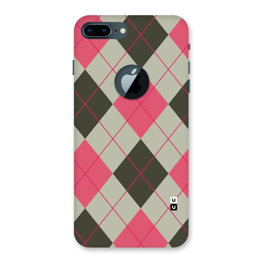 Check And Lines Back Case for iPhone 7 Plus Logo Cut