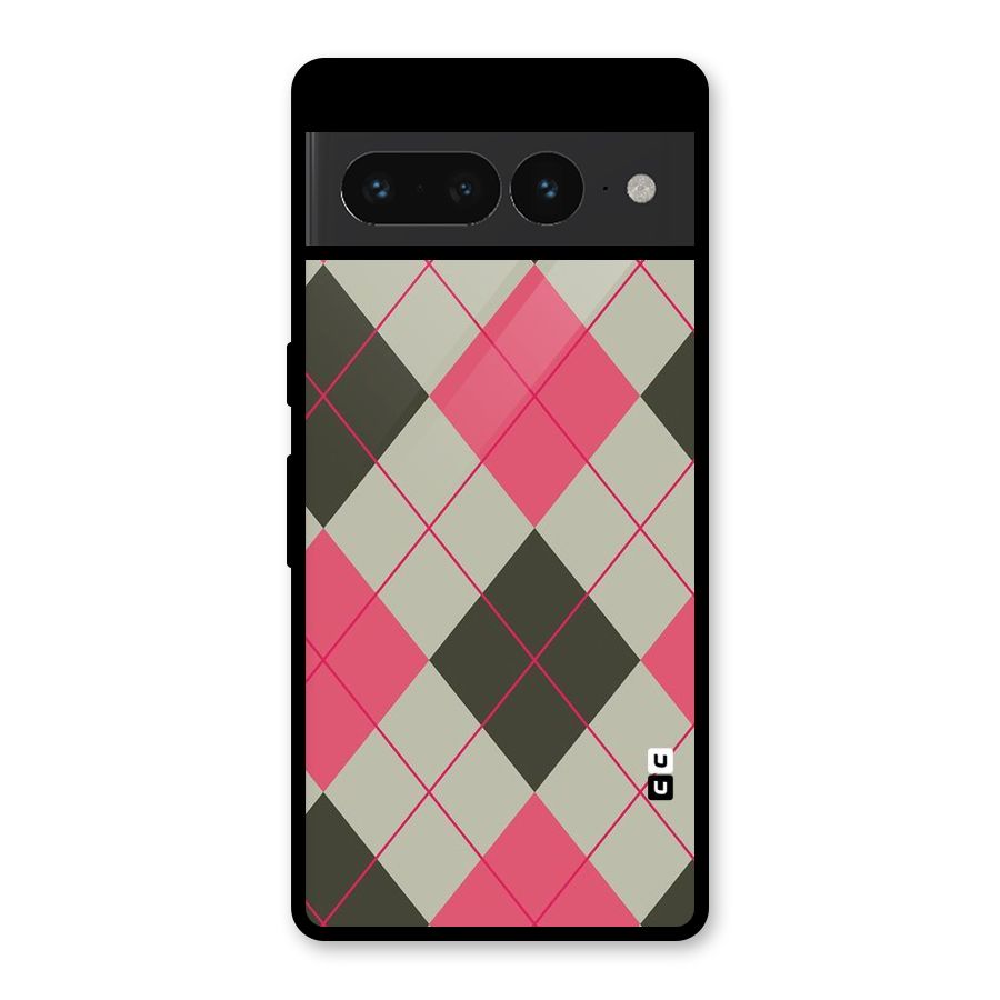 Check And Lines Glass Back Case for Google Pixel 7 Pro