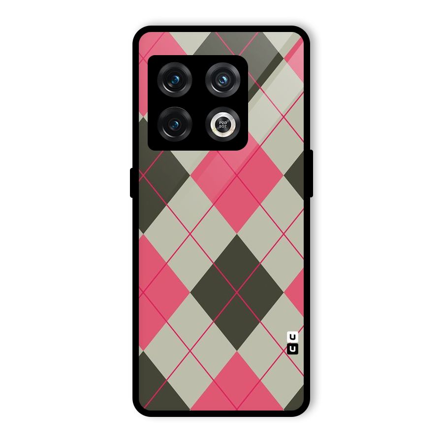 Check And Lines Glass Back Case for OnePlus 10 Pro 5G