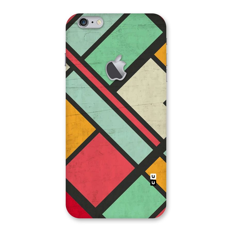 Check Colors Back Case for iPhone 6 Plus 6S Plus Logo Cut