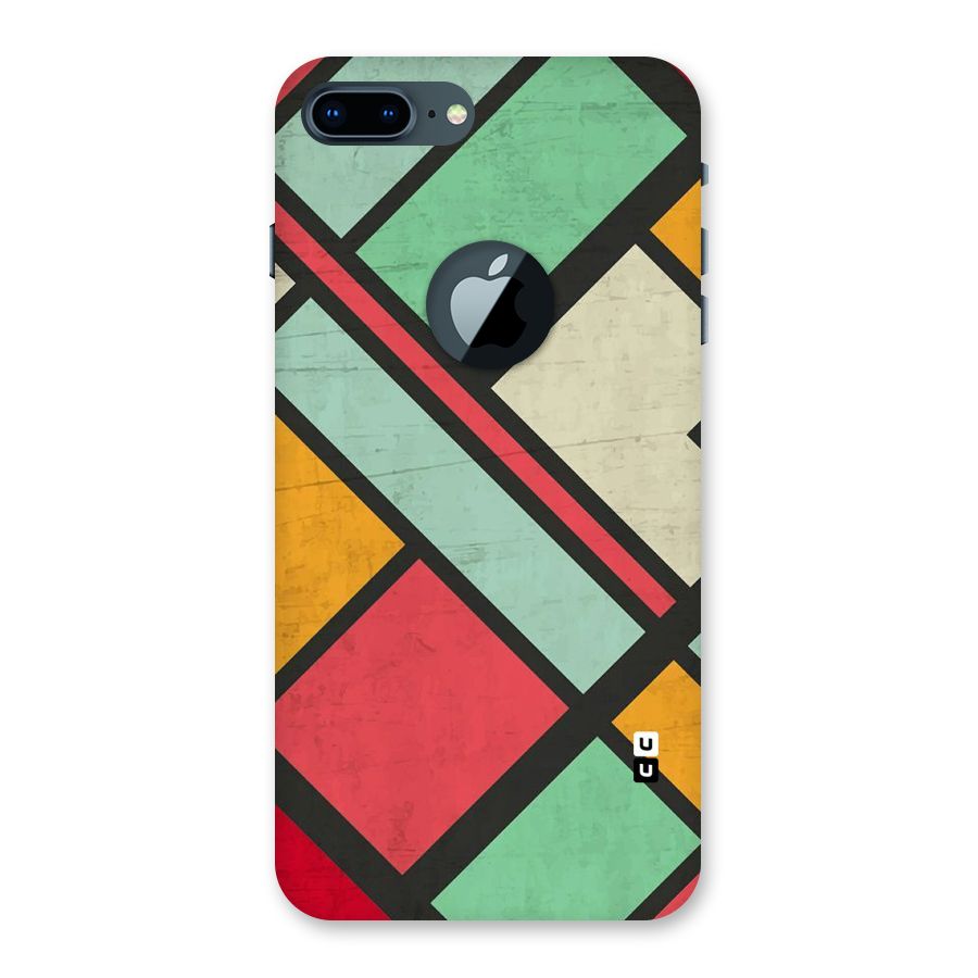 Check Colors Back Case for iPhone 7 Plus Logo Cut