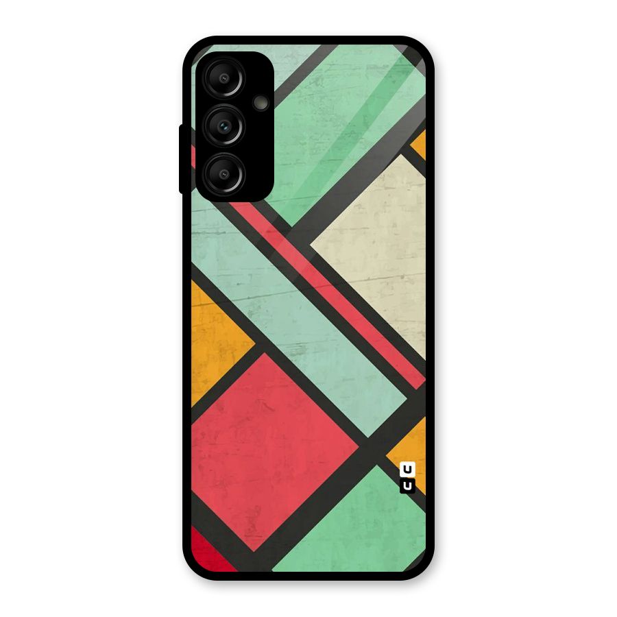 Check Colors Glass Back Case for Galaxy A14 5G