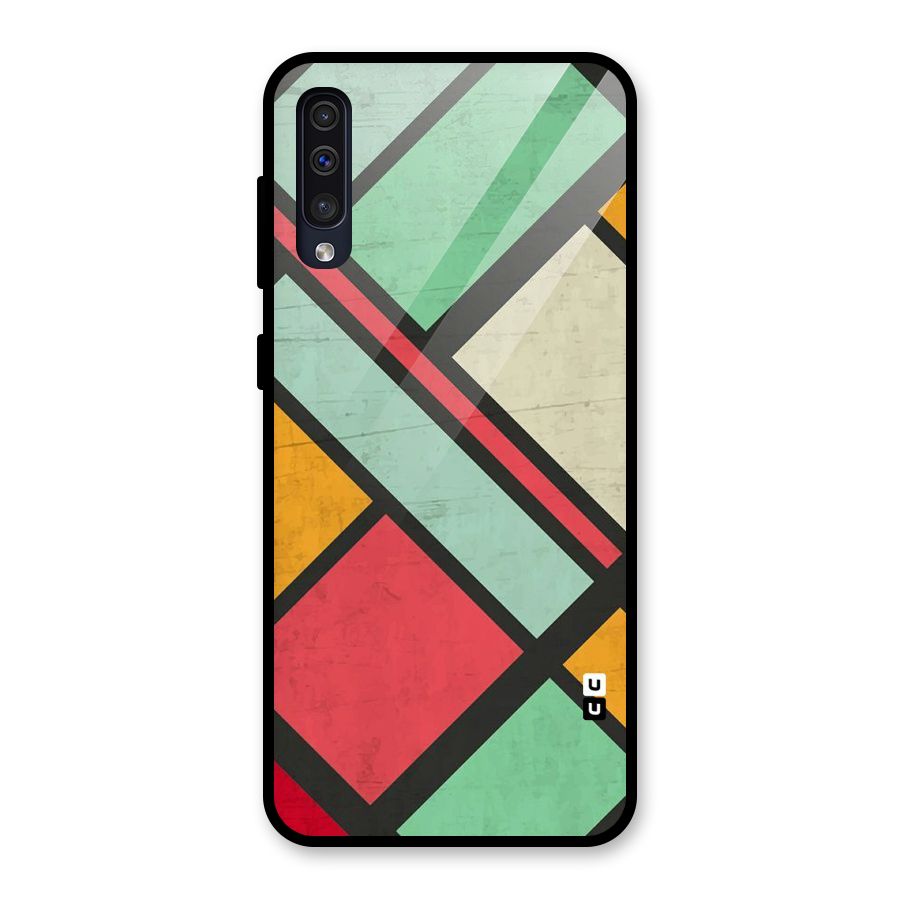 Check Colors Glass Back Case for Galaxy A30s