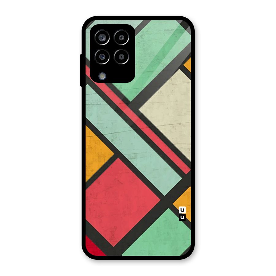 Check Colors Glass Back Case for Galaxy M33