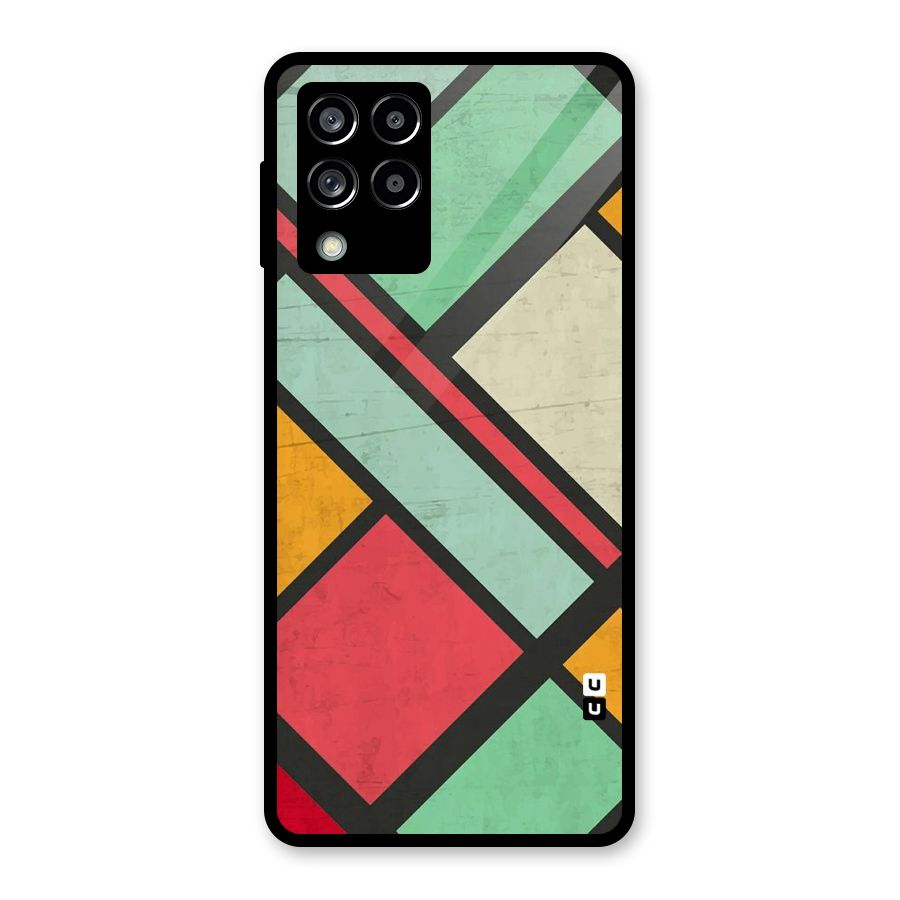 Check Colors Glass Back Case for Galaxy M53 5G