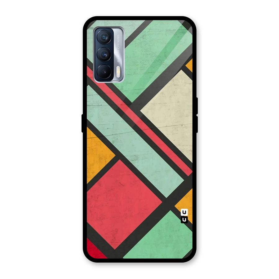 Check Colors Glass Back Case for Realme X7