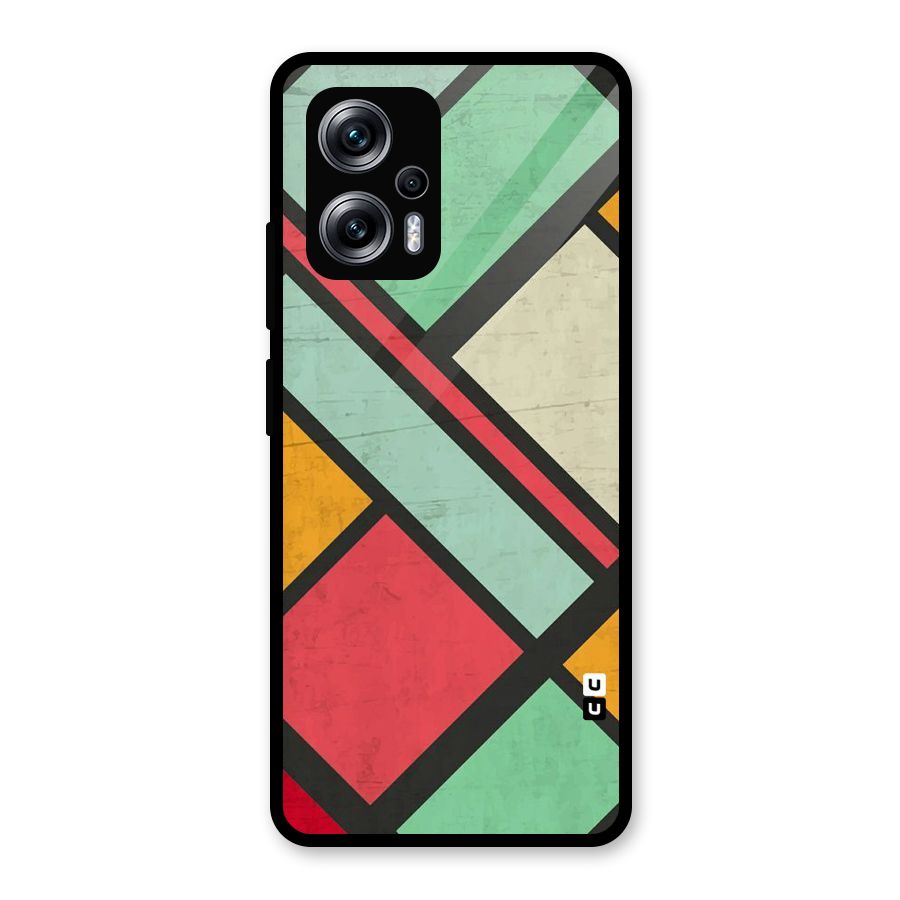 Check Colors Glass Back Case for Redmi K50i