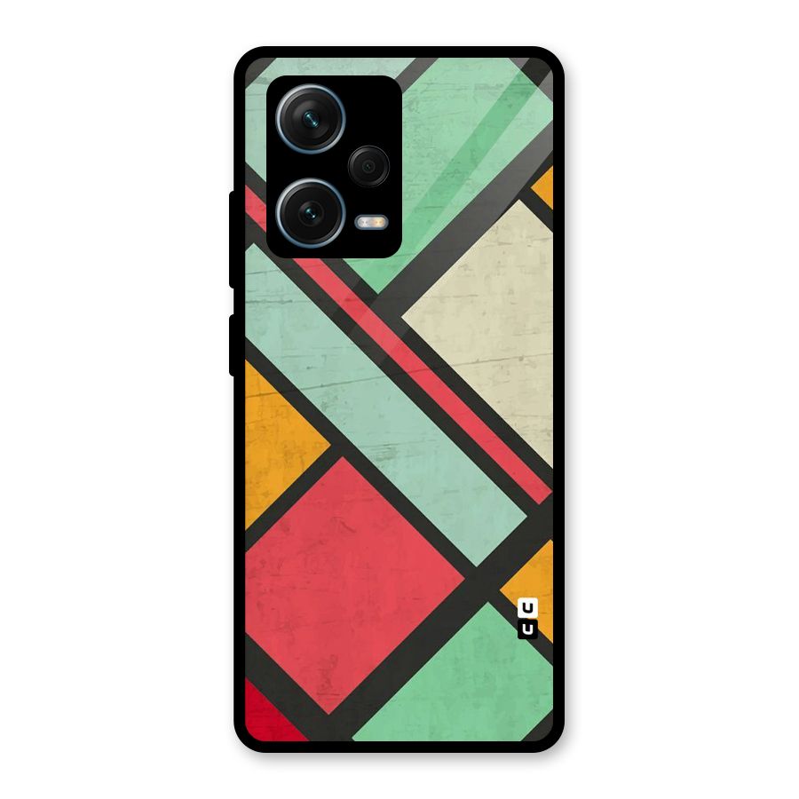 Check Colors Glass Back Case for Redmi Note 12 Pro Plus 5G