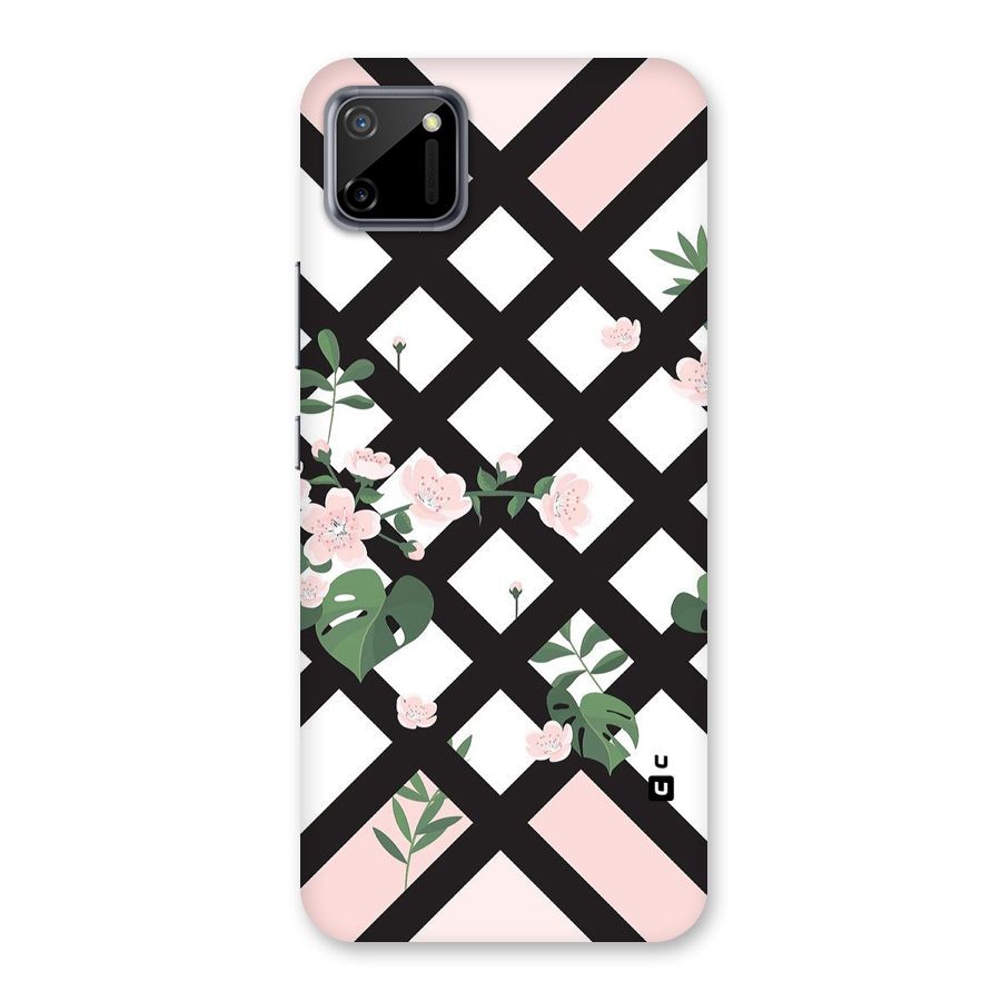 Check Floral Stripes Back Case for Realme C11