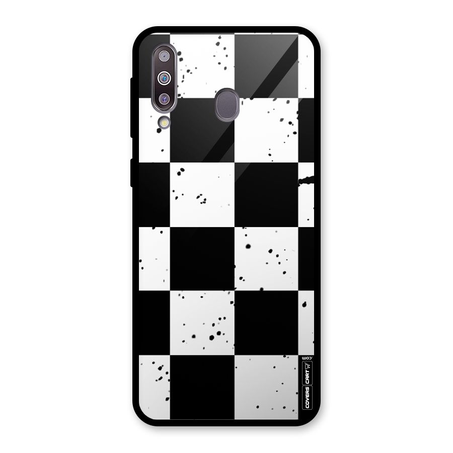 Check Mate Glass Back Case for Galaxy M30