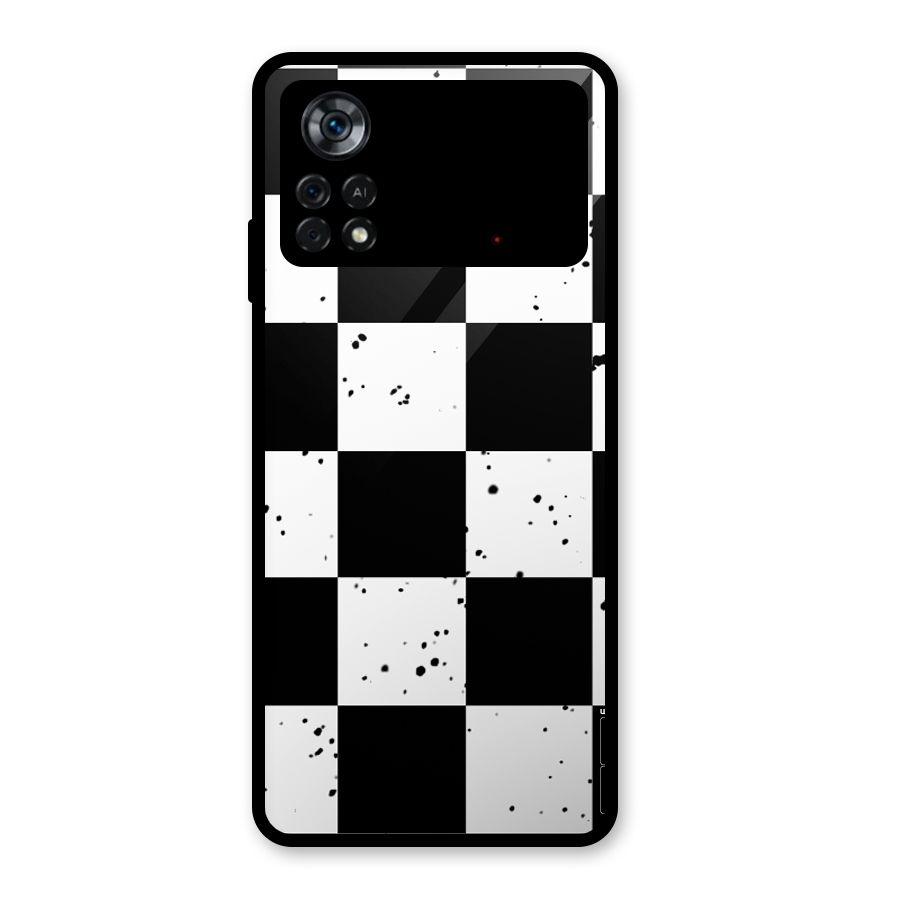 Check Mate Glass Back Case for Poco X4 Pro 5G