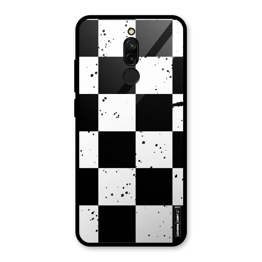 Check Mate Glass Back Case for Redmi 8