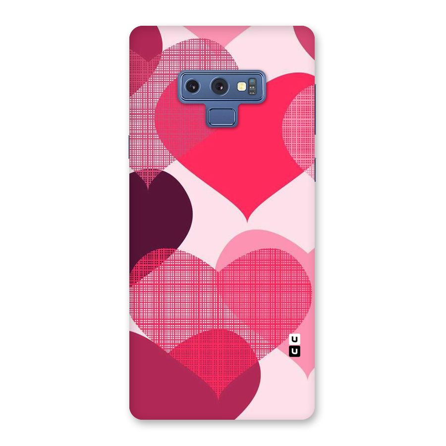 Check Pink Hearts Back Case for Galaxy Note 9