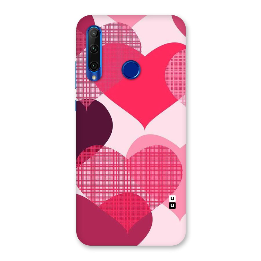Check Pink Hearts Back Case for Honor 20i