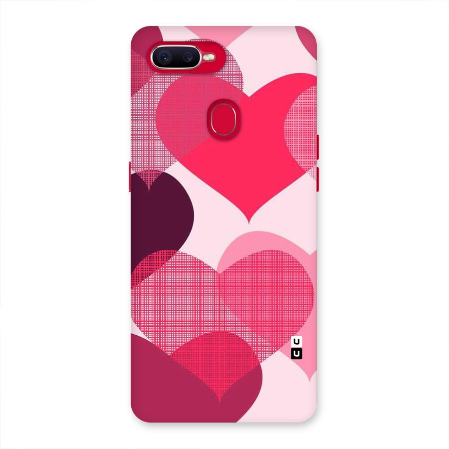 Check Pink Hearts Back Case for Oppo F9 Pro