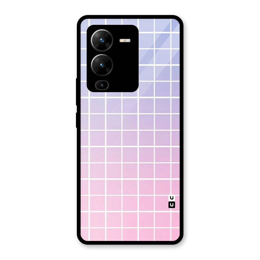Check Shades Glass Back Case for Vivo V25 Pro