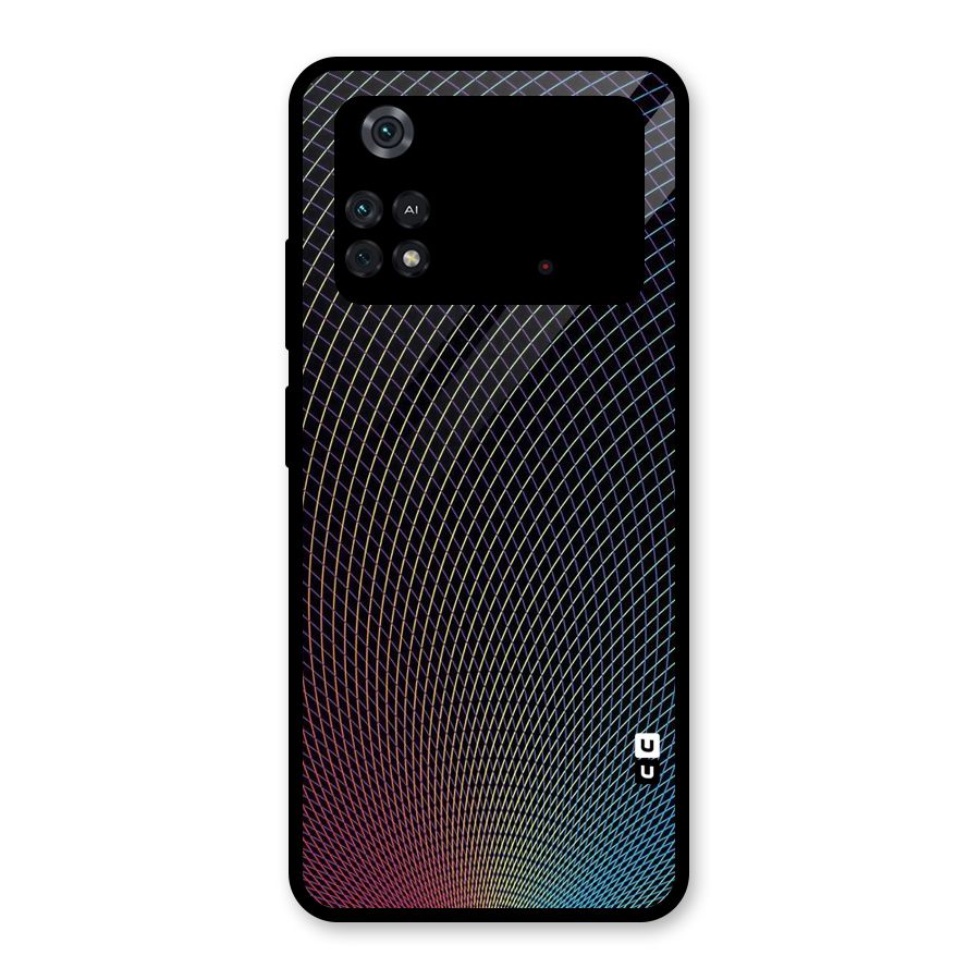 Check Swirls Glass Back Case for Poco M4 Pro 4G