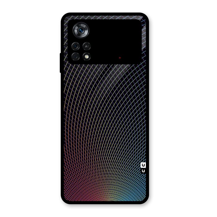 Check Swirls Glass Back Case for Poco X4 Pro 5G