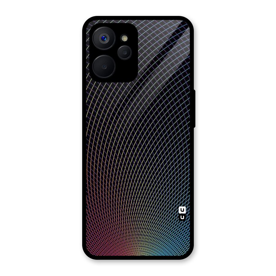 Check Swirls Glass Back Case for Realme 9i 5G