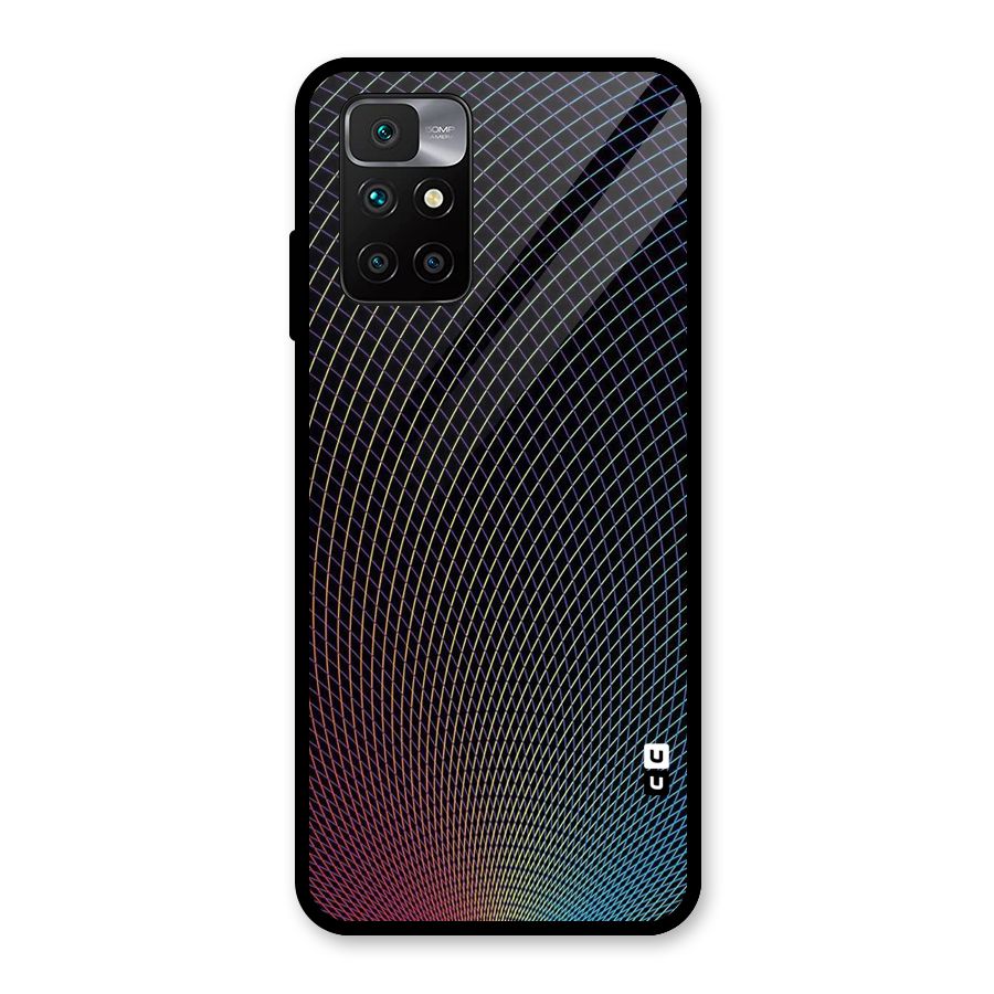 Check Swirls Glass Back Case for Redmi 10 Prime
