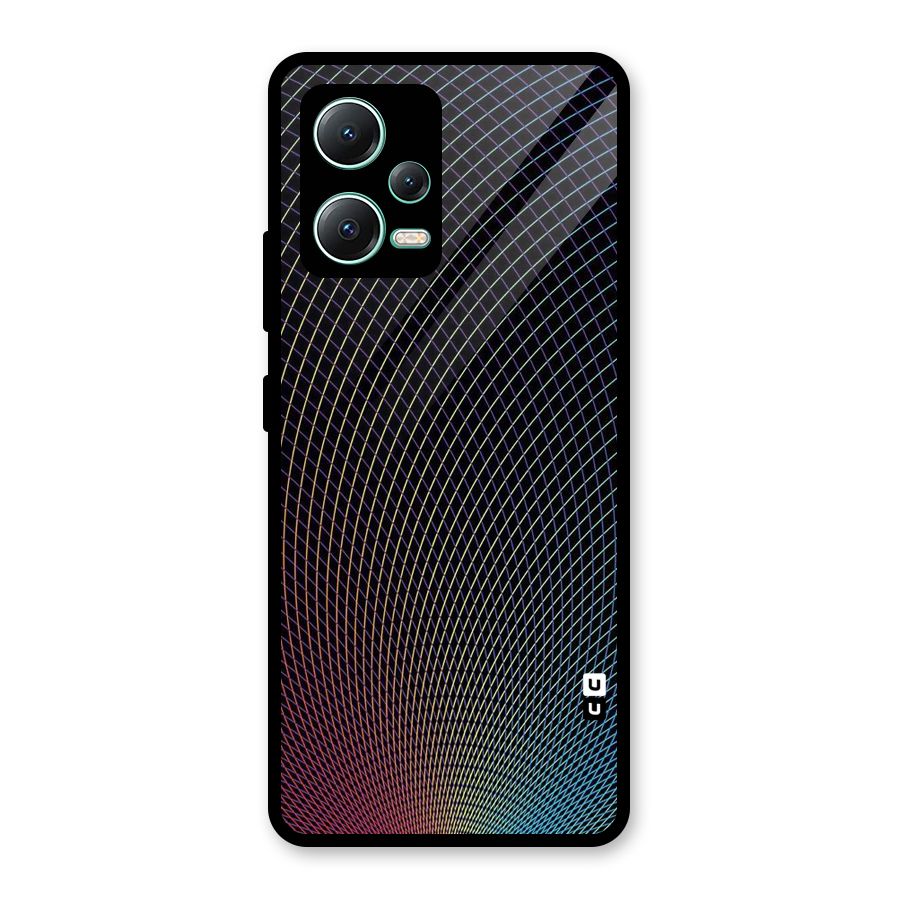 Check Swirls Glass Back Case for Redmi Note 12 5G