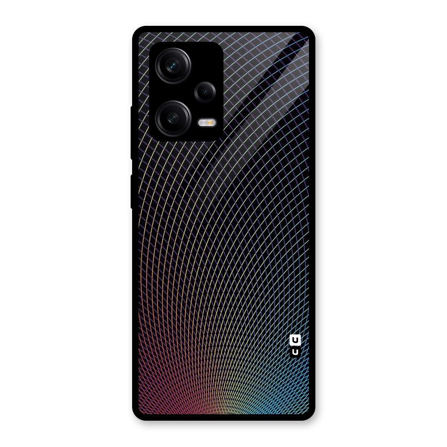 Check Swirls Glass Back Case for Redmi Note 12 Pro