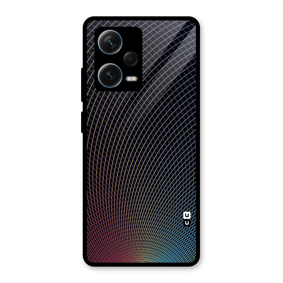 Check Swirls Glass Back Case for Redmi Note 12 Pro Plus 5G