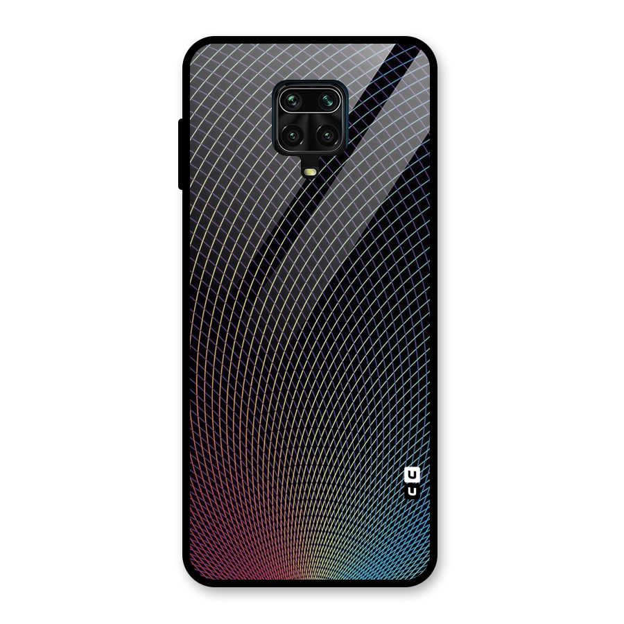 Check Swirls Glass Back Case for Redmi Note 9 Pro Max