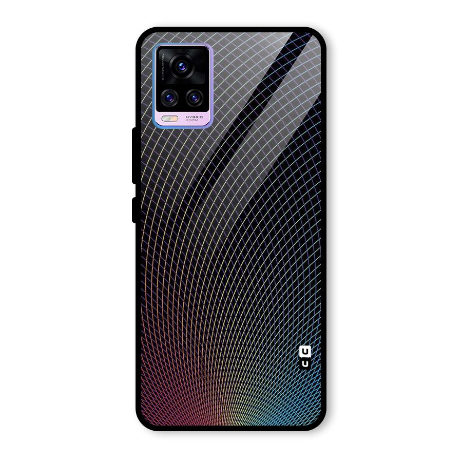 Check Swirls Glass Back Case for Vivo V20 Pro
