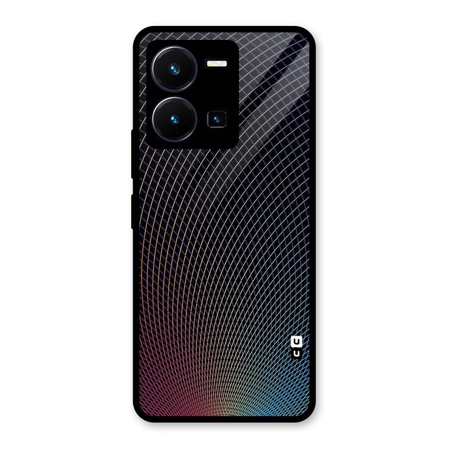 Check Swirls Glass Back Case for Vivo Y35