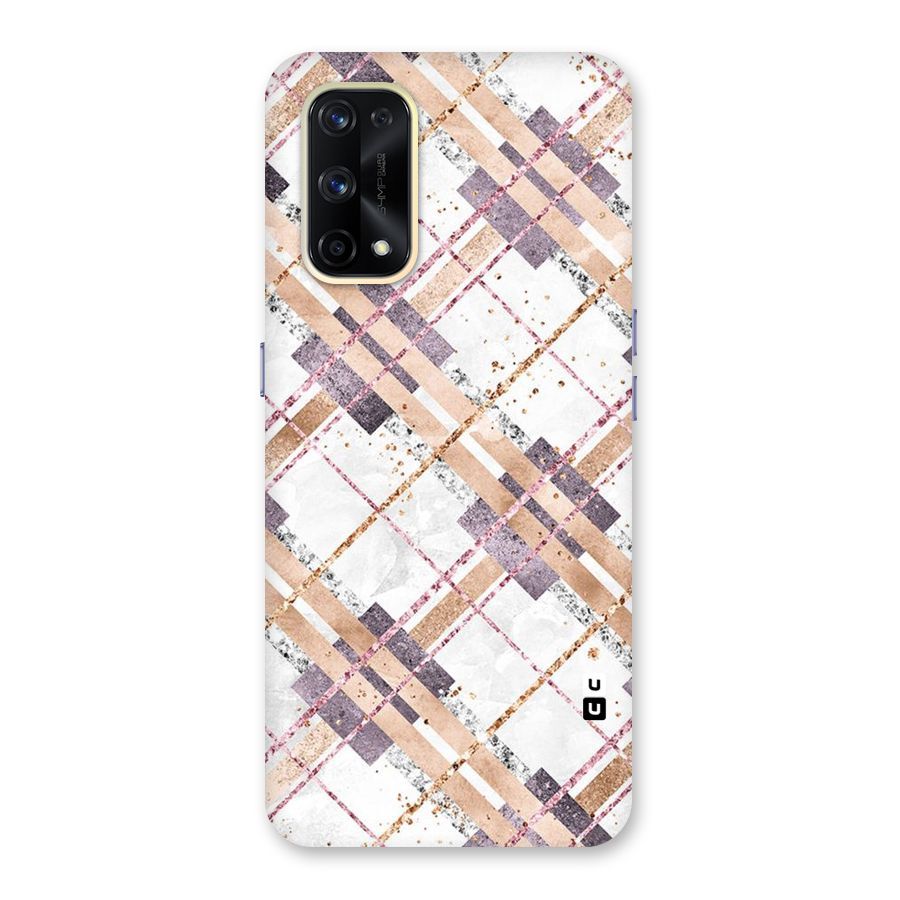 Check Trouble Glass Back Case for Realme X7 Pro