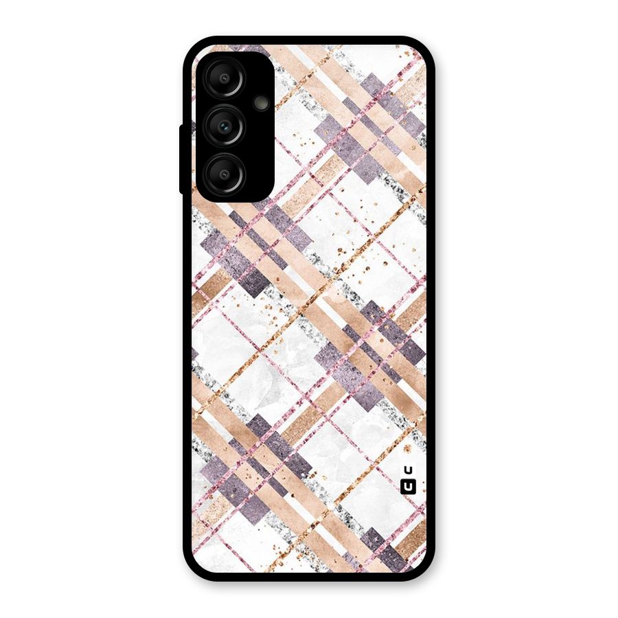 Check Trouble Glass Back Case for Galaxy A14 5G