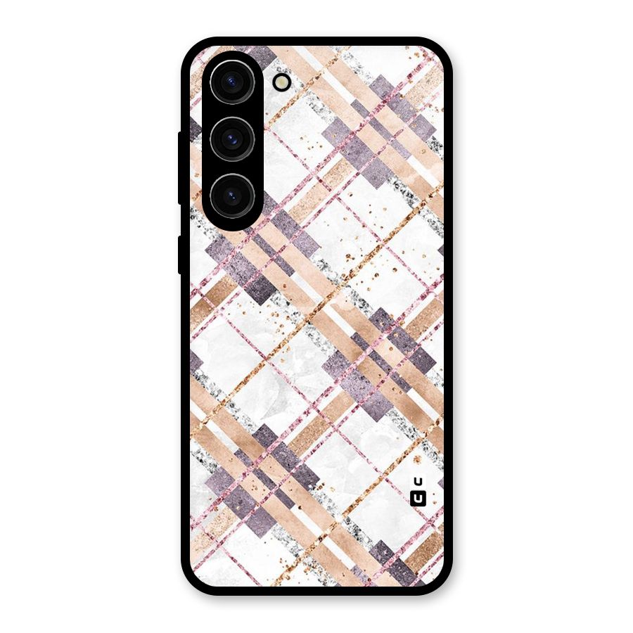 Check Trouble Glass Back Case for Galaxy S23 Plus