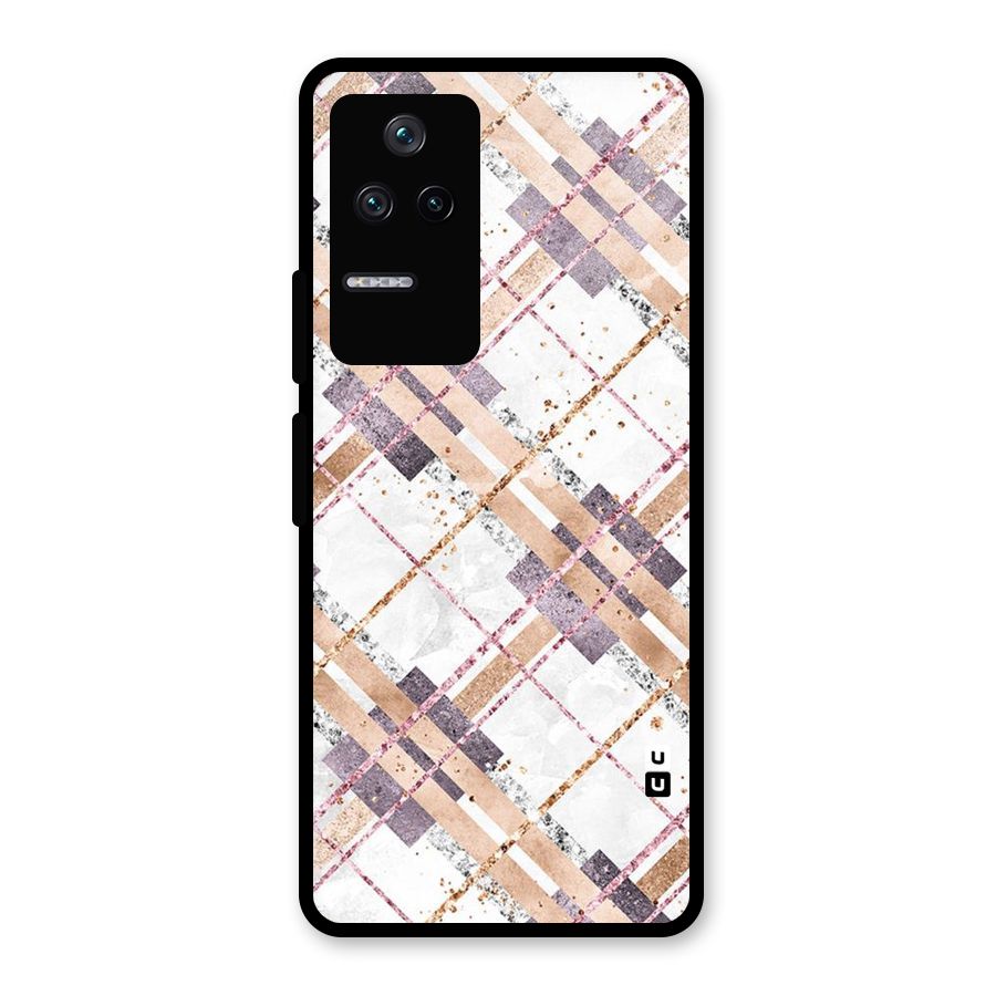 Check Trouble Glass Back Case for Poco F4 5G