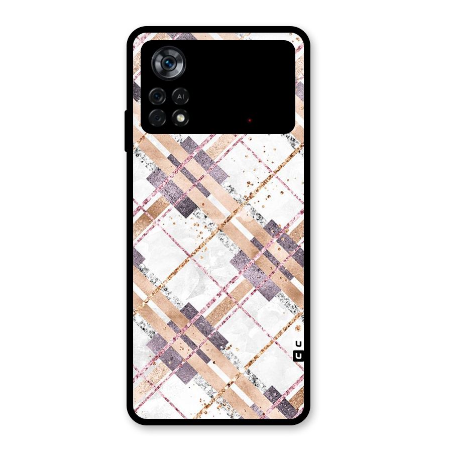 Check Trouble Glass Back Case for Poco X4 Pro 5G