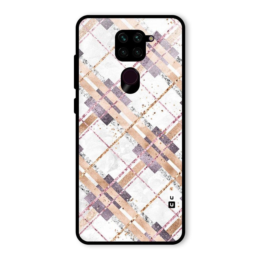 Check Trouble Glass Back Case for Redmi Note 9