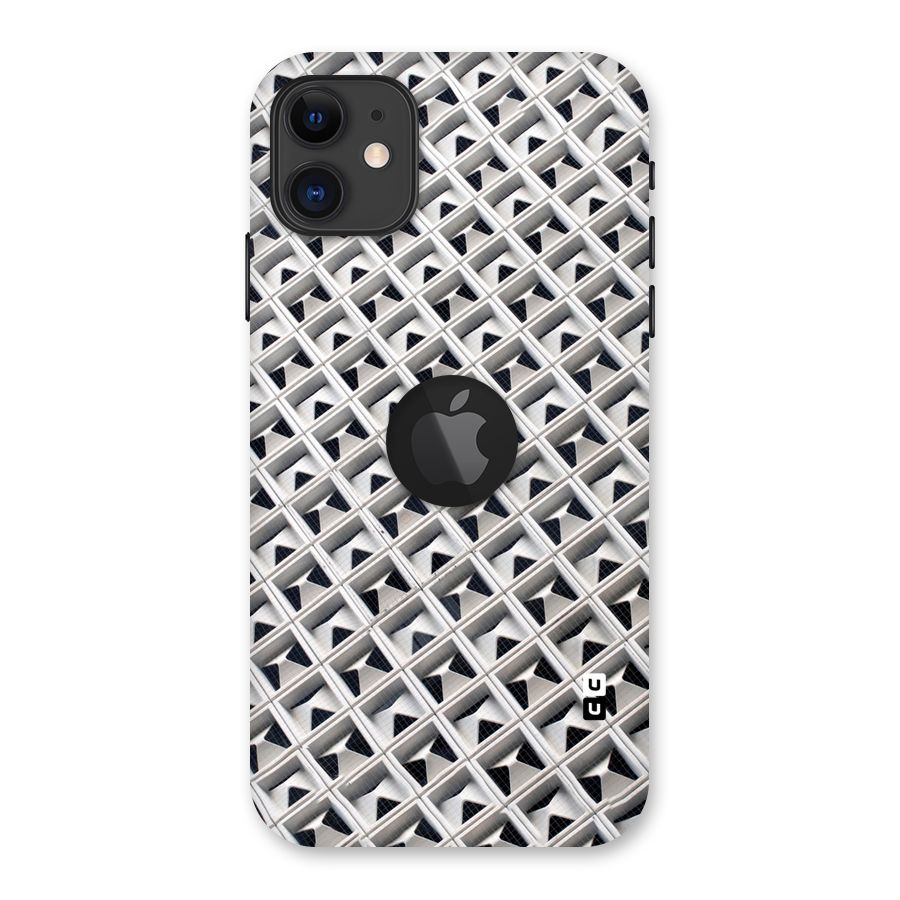 Check White Design Back Case for iPhone 11 Logo Cut